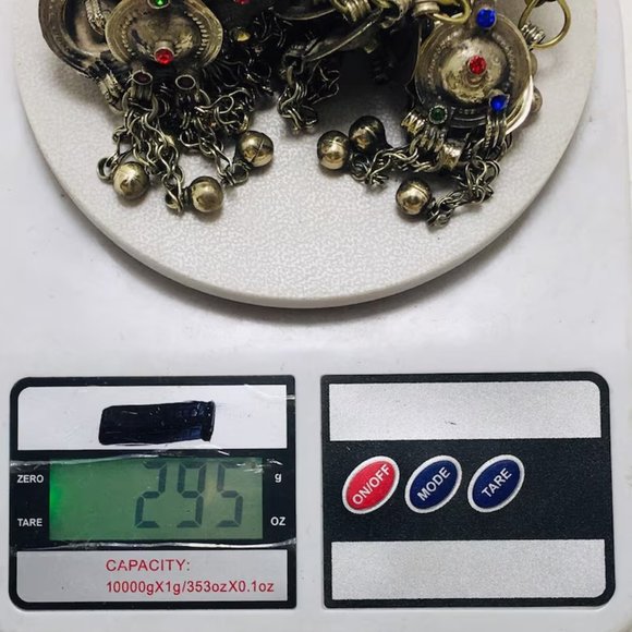 Vintage Choker Necklace, Handcrafted Tribal Collar Choker Necklace With Dangling - Picture 12 of 16